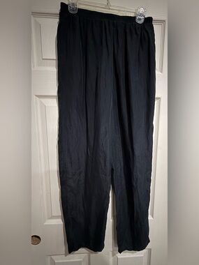 vintage Lauren Alexandria 100% silk pull-on pants that were made in Hong Kong.